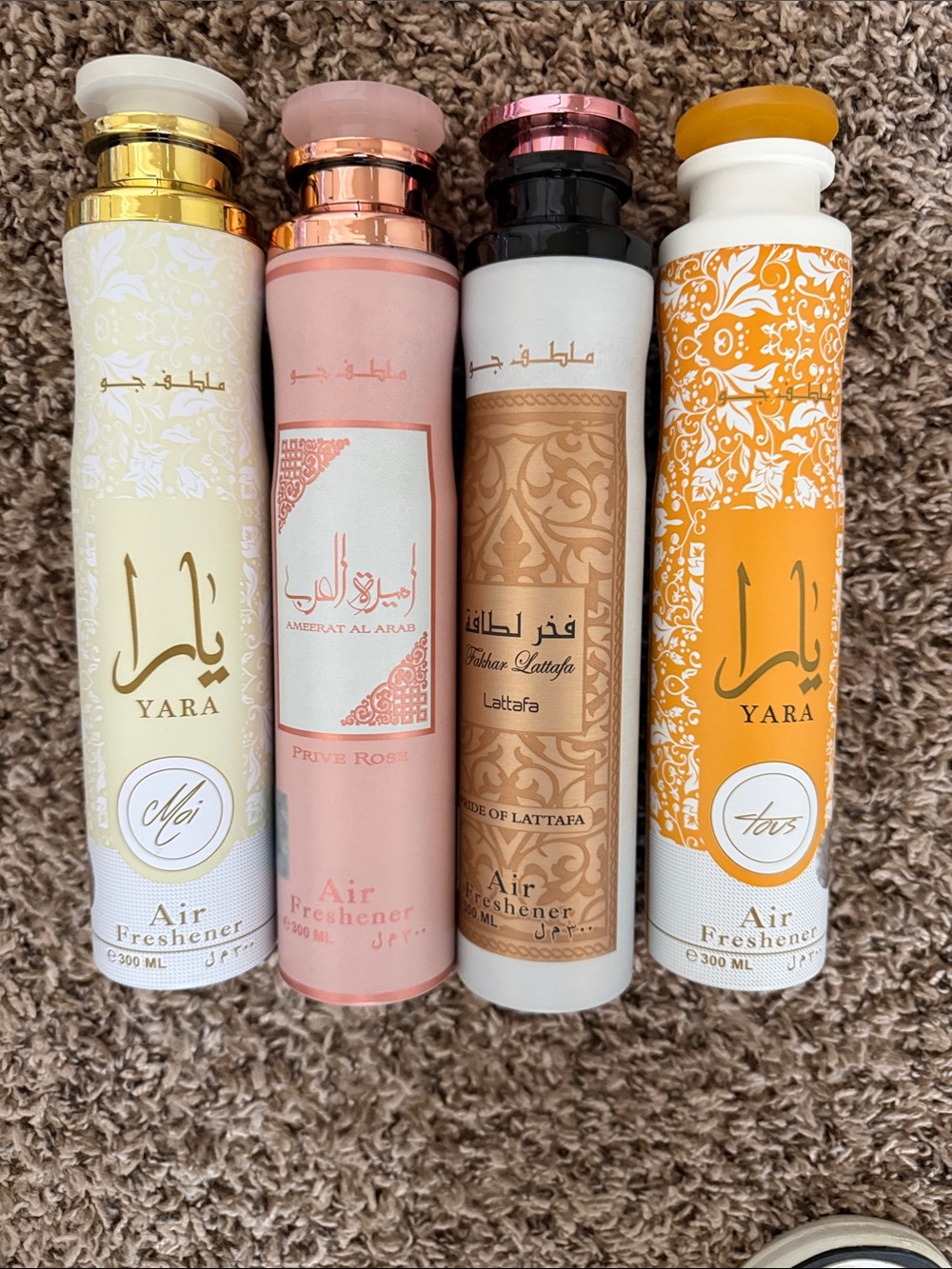 Lattafa Yara & Amberat Al Arab Air Freshener Spray - set a four